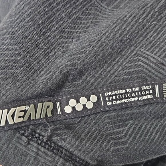 Nike Long-Sleeve Air Top Size M Mens‎ Cotton Blend Modern Geometric Black - Picture 7 of 12